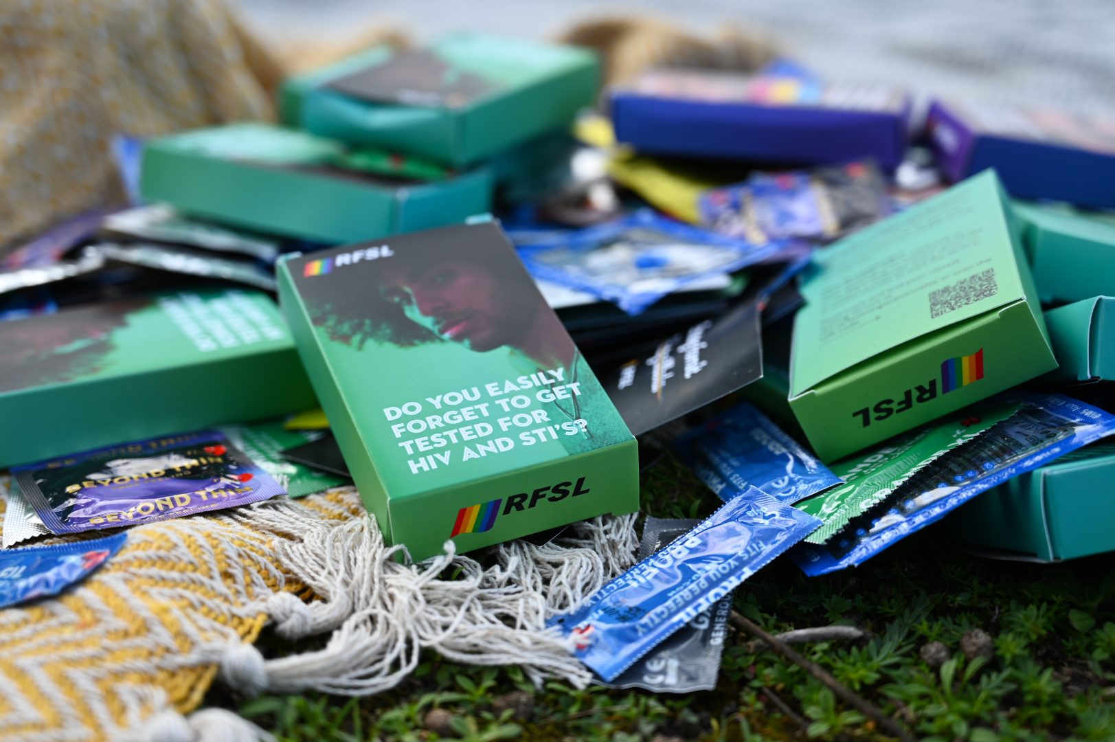 Testkit som delades ut på plats.