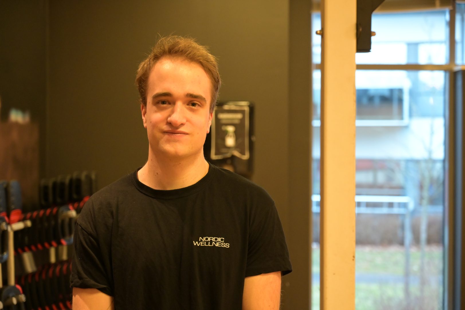 Martin Münch i en gymlokal på Berga Cemtrum i Kalmar.